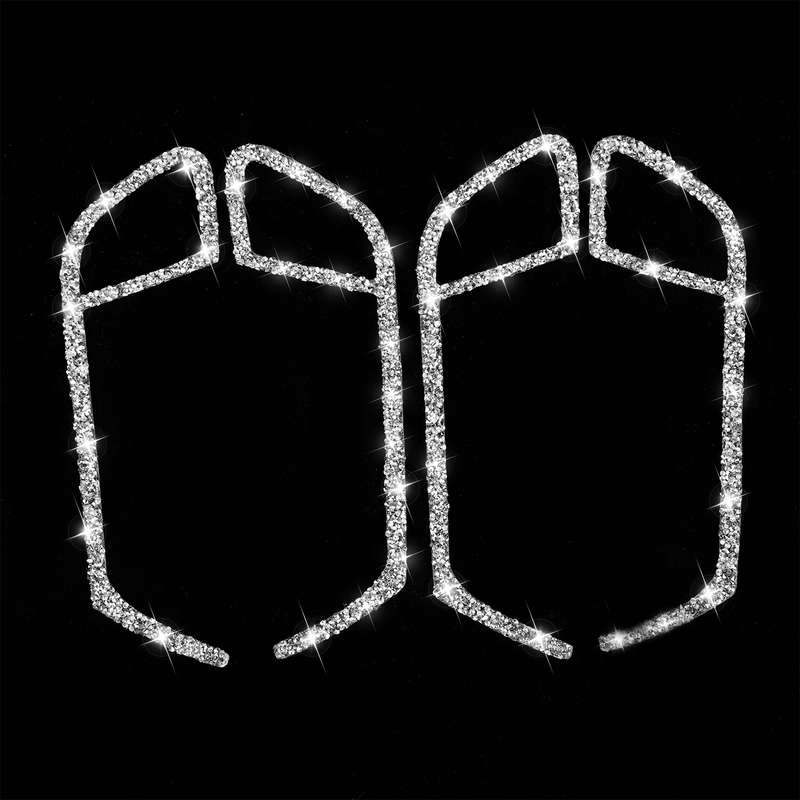 For Audi A4 / A5 / Q5 Car Door Inner Handle Frame Diamond Decoration Sticker, Left and Right Drive