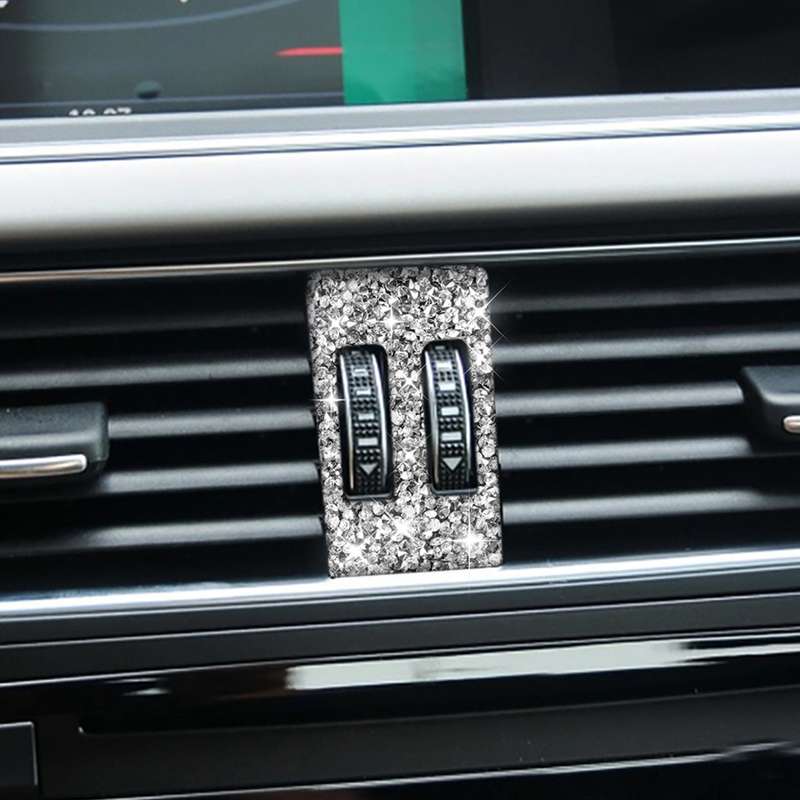 For Audi A4 / A5 / Q5 Car Air Conditioner Air Outlet Knob Diamond Decoration Sticker, Left and Right