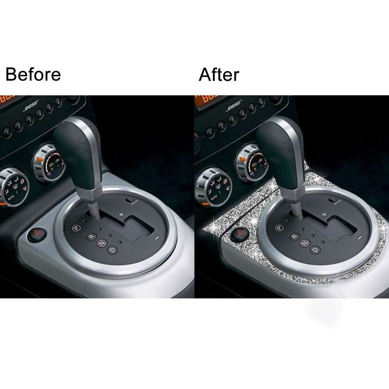 For Nissan 350Z 2006-2009 Car Gear Panel Diamond Sticker, Left Drive