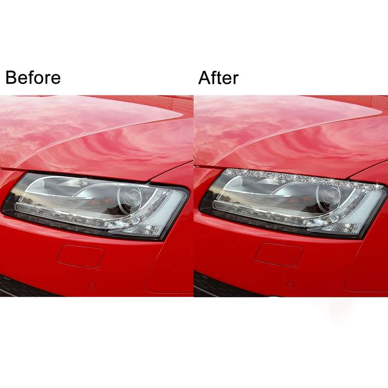 For Audi A4L / A5 Car Light Eyebrow Diamond Decoration Sticker, Left and Right Drive