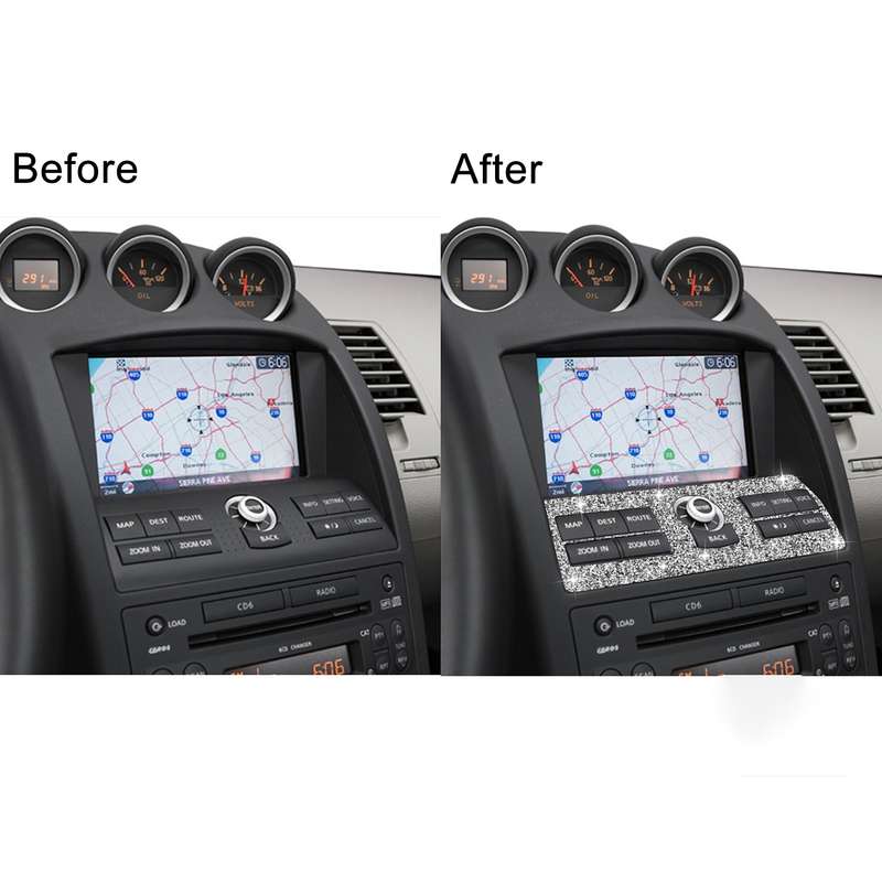 For Nissan 350Z 2006-2009 Car Navigation System Control Diamond Sticker,Left and Right Drive Univers
