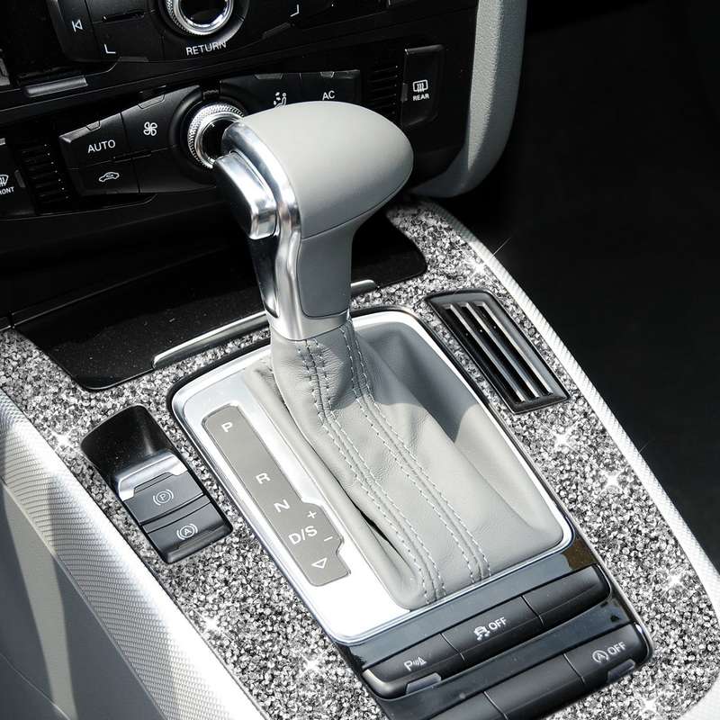 For Audi A4L / A5 / Q5 Car Gear Panel Type A Diamond Decoration Sticker, Left and Right Drive