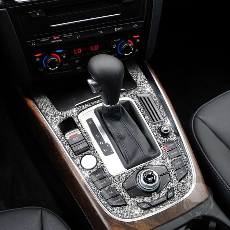 For Audi A4L / A5 / Q5 Car Gear Panel Type D Diamond Decoration Sticker, Left and Right Drive