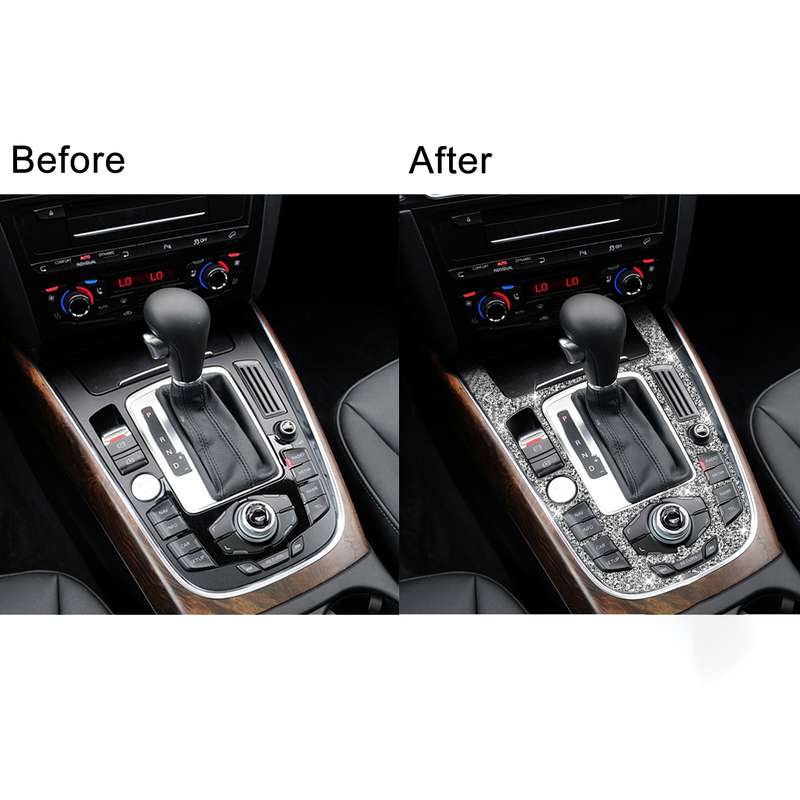 For Audi A4L / A5 / Q5 Car Gear Panel Type D Diamond Decoration Sticker, Left and Right Drive