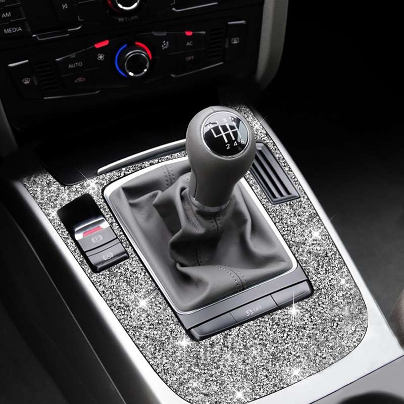 For Audi A4L / A5 / Q5 Car Gear Panel Type E Diamond Decoration Sticker, Left and Right Drive