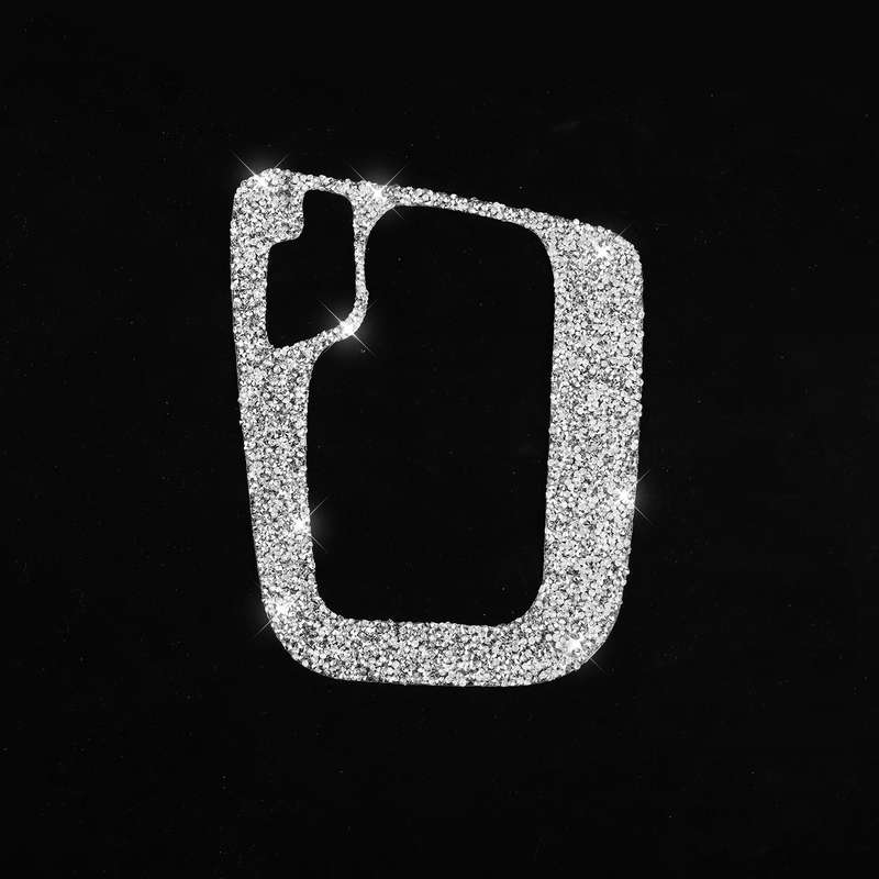For BMW Series 3 E46 1998-2005 Car Gear Panel Frame Diamond Decoration Sticker, Left Drive