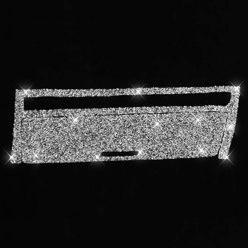 For BMW Series 3 E46 1998-2005 Car Cigarette Lighter Frame Diamond Decoration Sticker, Right Drive