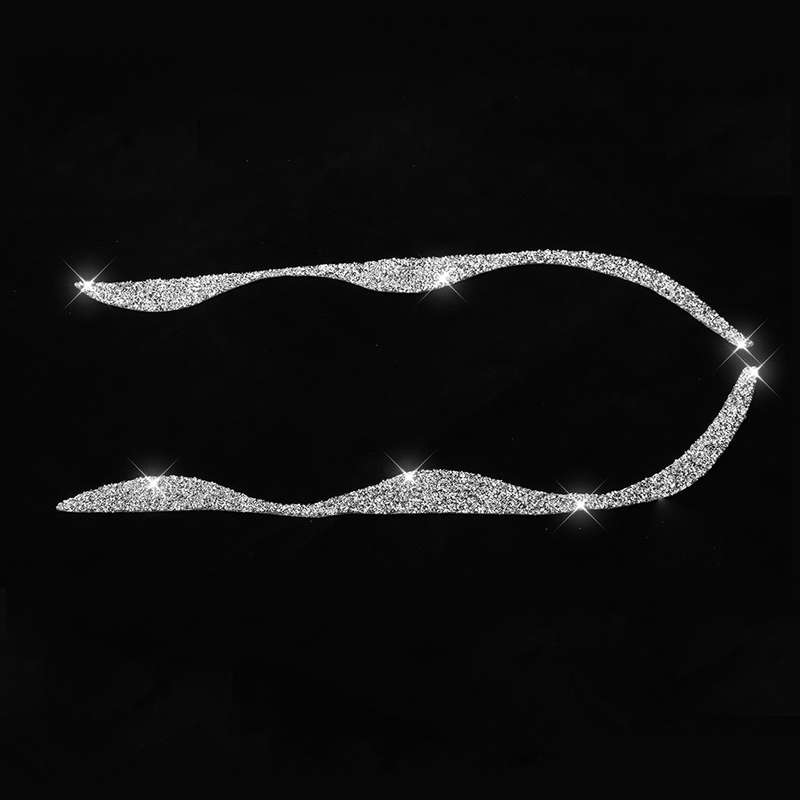 For BMW Series 3 E46 1999-2004 Car Light Eyebrow Soft Style Diamond Decoration Sticker, Left and Rig