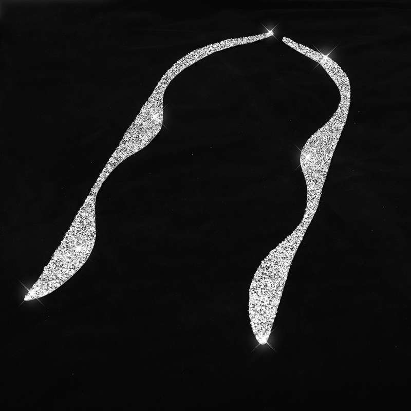 For BMW Series 3 E46 1999-2004 Car Light Eyebrow Soft Style Diamond Decoration Sticker, Left and Rig