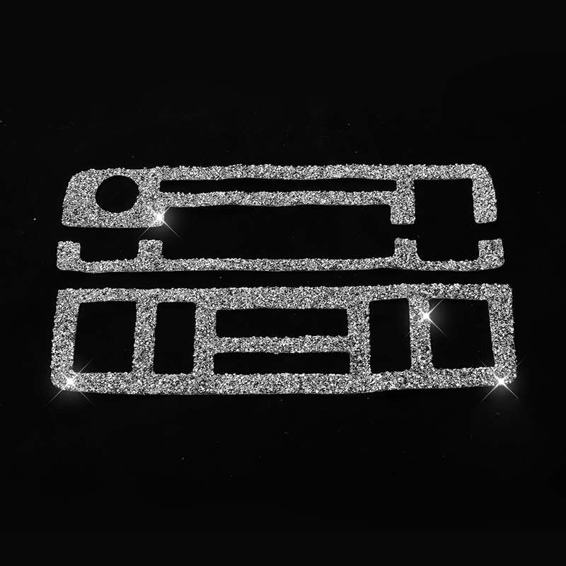 For BMW Series 3 E46 1999-2004 3pcs Car Center Control Panel Diamond Decoration Sticker, Left and Ri