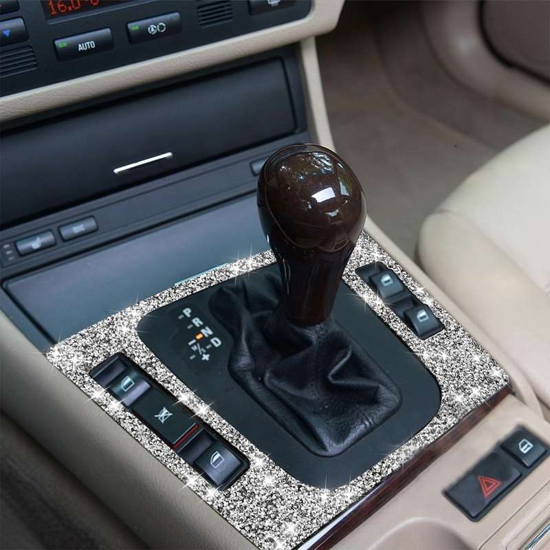For BMW Series 3 E46 1998-2005 Car Center Control Panel Diamond Decoration Sticker, Left Drive