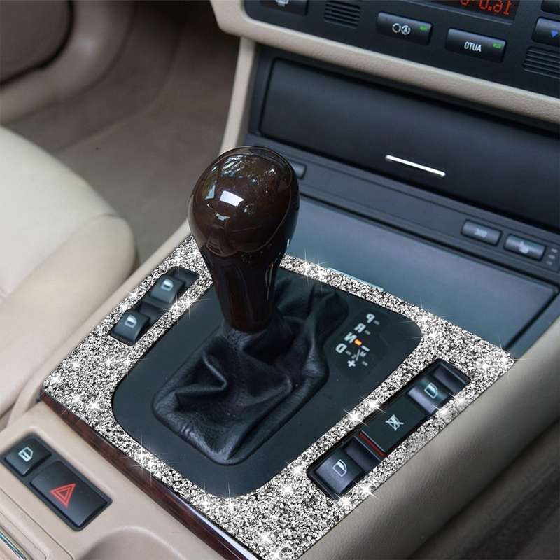 For BMW Series 3 E46 1998-2005 Car Center Control Panel Diamond Decoration Sticker, Right Drive