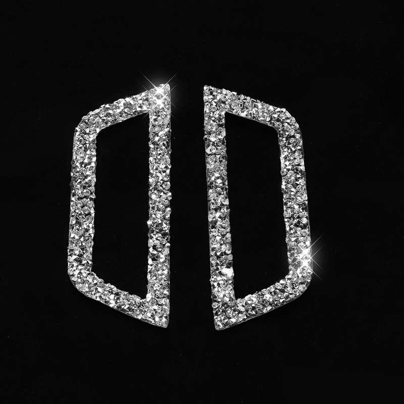 For BMW Series 3 E46 1998-2005 Car Rear Seat Roof Air Outlet Diamond Decoration Sticker, Left and Ri