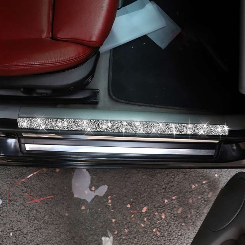 For BMW Series 3 E46 1998-2005 Car Door Threshold Strip Diamond Decoration Sticker, Left and Right D