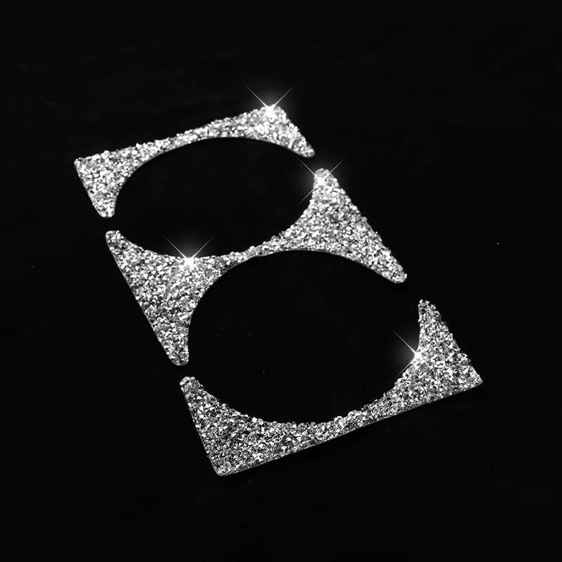For BMW Series 3 E46 1998-2005 Car Water Cup Holder Panel Diamond Decoration Sticker, Left and Right