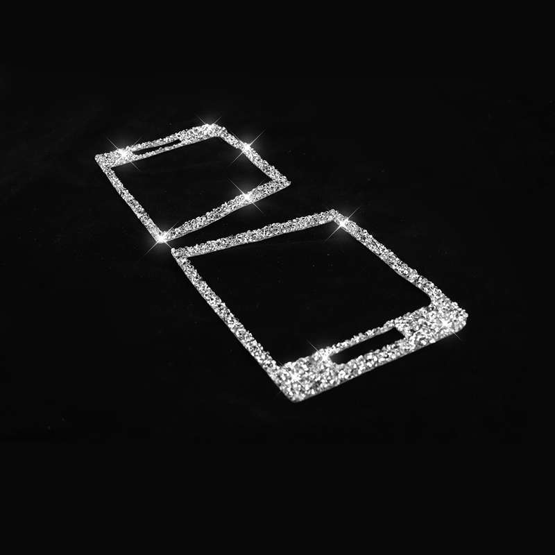For BMW Series 3 E46 1998-2005 Car Left Right Air Outlet Diamond Decoration Sticker, Left and Right