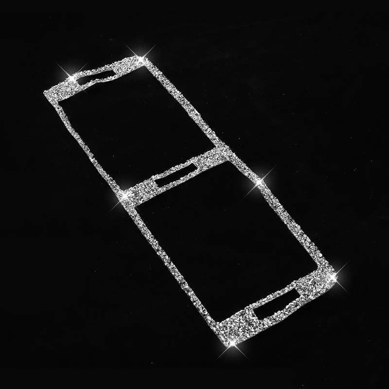 For BMW Series 3 E46 1998-2005 Car Middle Air Outlet Diamond Decoration Sticker, Left and Right Driv