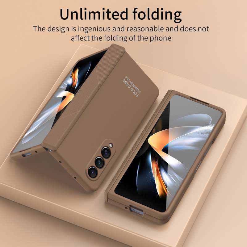 For Samsung Galaxy Z Fold4 5G Extraordinary Series Hinged Folding Full Phone Case(Black)