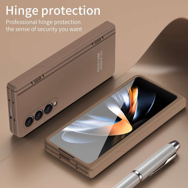 For Samsung Galaxy Z Fold4 5G Extraordinary Series Hinged Folding Full Phone Case(Black)