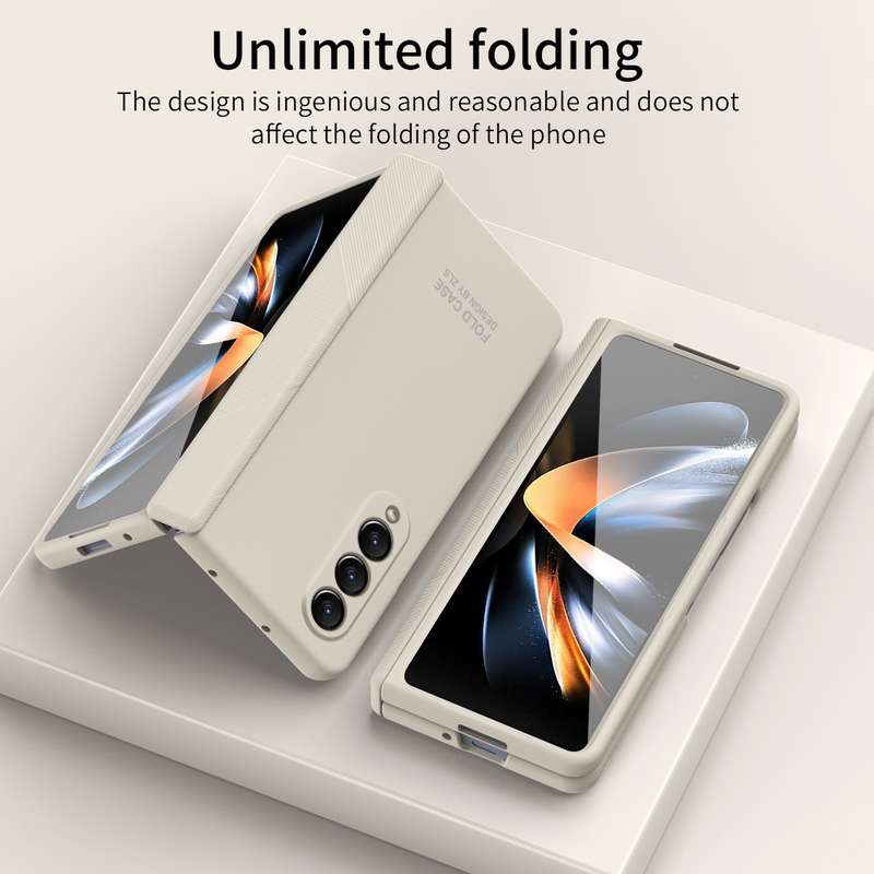 For Samsung Galaxy Z Fold4 5G Extraordinary Series Hinged Folding Full Phone Case(Black)