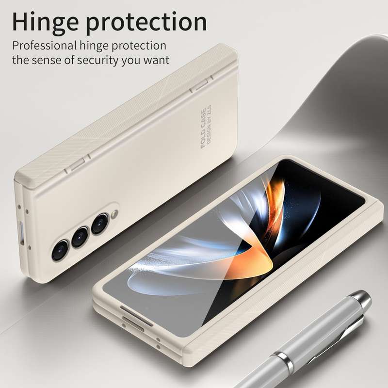 For Samsung Galaxy Z Fold4 5G Extraordinary Series Hinged Folding Full Phone Case(Black)