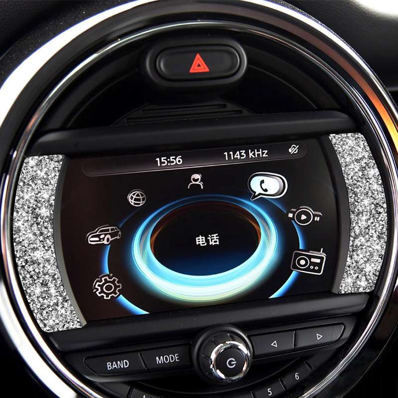 For BMW Mini Cooper Countryman Clubman F54 Car F Chassis Navigation Panel Diamond Decoration Sticker