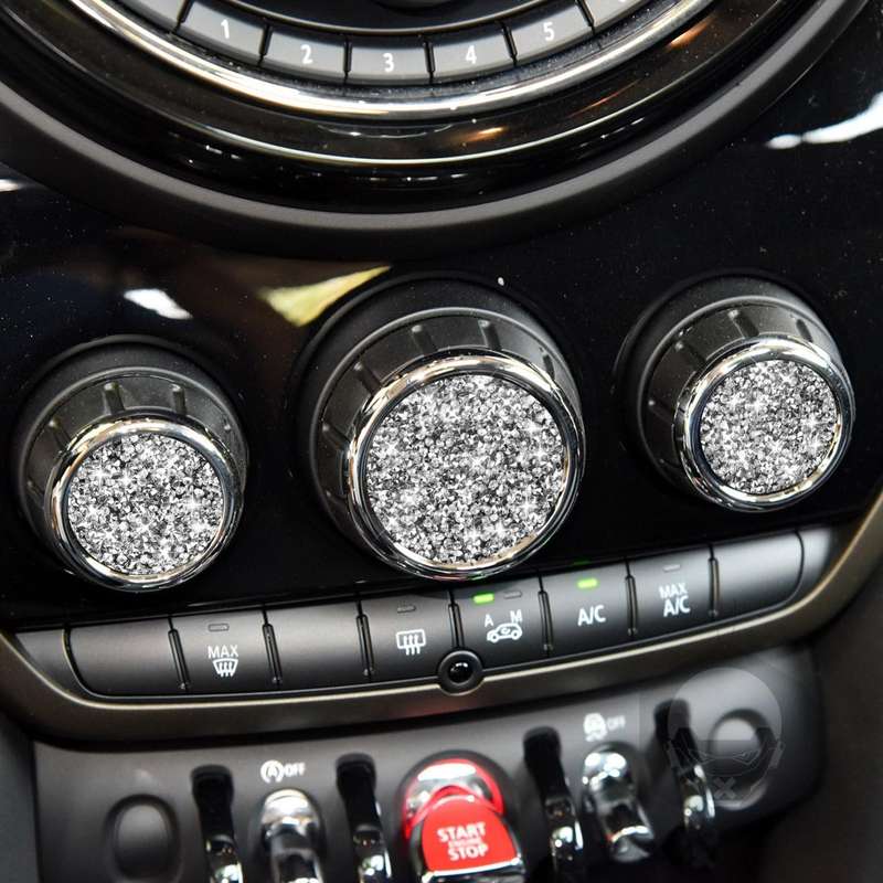 For BMW Mini F55 / F56 Car Multimedia Knob Diamond Decoration Sticker