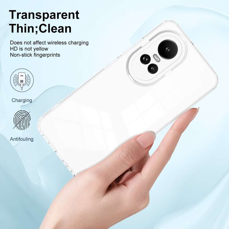 For OPPO Reno10 5G/Reno10 Pro 5G 3 in 1 Clear TPU Color PC Frame Phone Case(Purple)