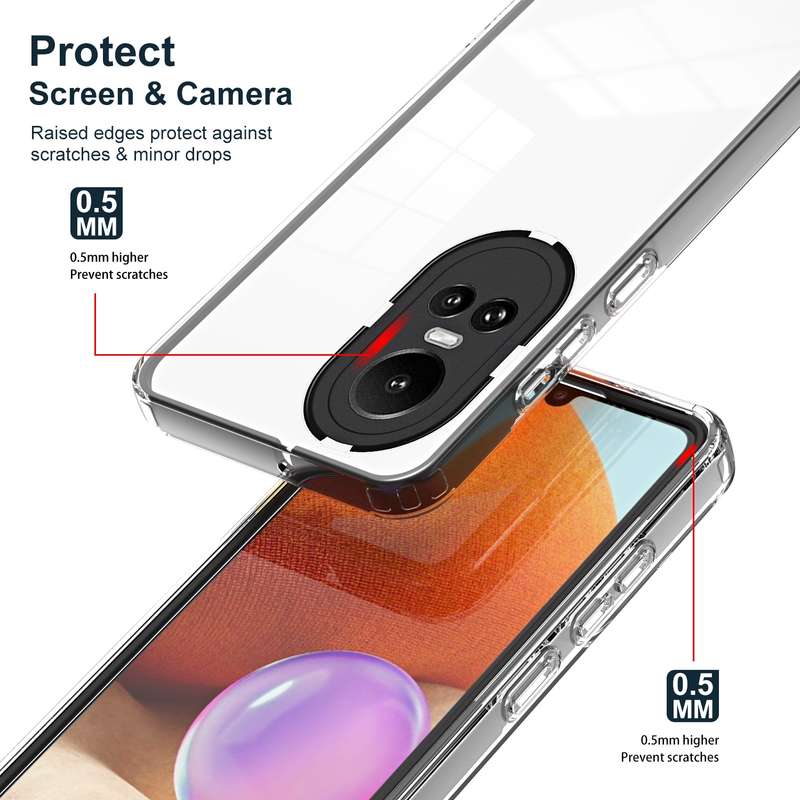For OPPO Reno10 5G/Reno10 Pro 5G 3 in 1 Clear TPU Color PC Frame Phone Case(Purple)