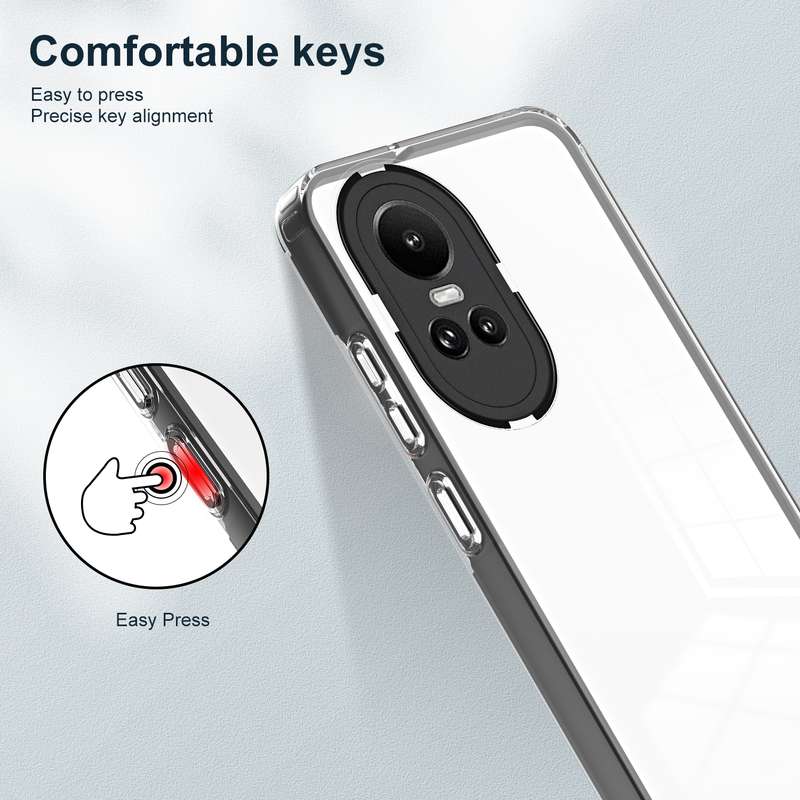 For OPPO Reno10 5G/Reno10 Pro 5G 3 in 1 Clear TPU Color PC Frame Phone Case(Purple)