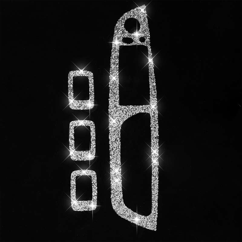 For BMW X5 E70 2008-2013 / X6 E71 2009-2014 Car Window Lift Panel Diamond Decoration Sticker, High C