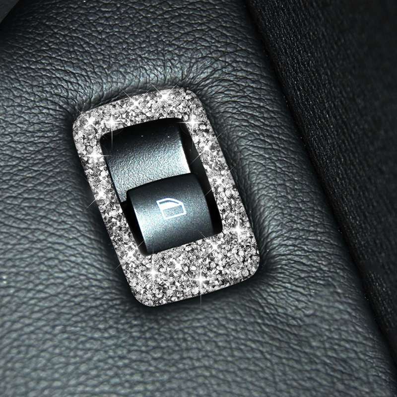 For BMW X5 E70 2008-2013 / X6 E71 2009-2014 Car Window Lift Panel Diamond Decoration Sticker, High C
