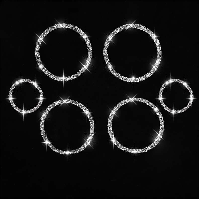 For BMW E70 2008-2013 / E71 2008-2014 6pcs Car Horn Circle Diamond Decoration Sticker, Left and Righ