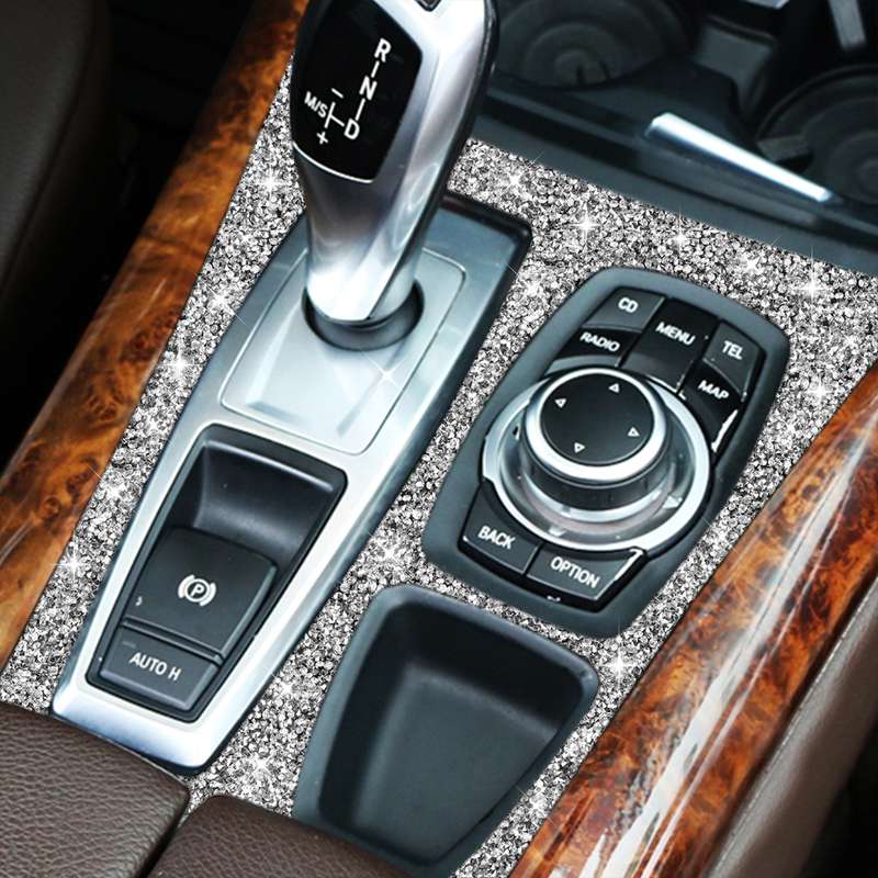 For BMW X5 E70 2008-2013 / X6 E71 2009-2014 Car Gear Panel Diamond Decoration Sticker, High Configur