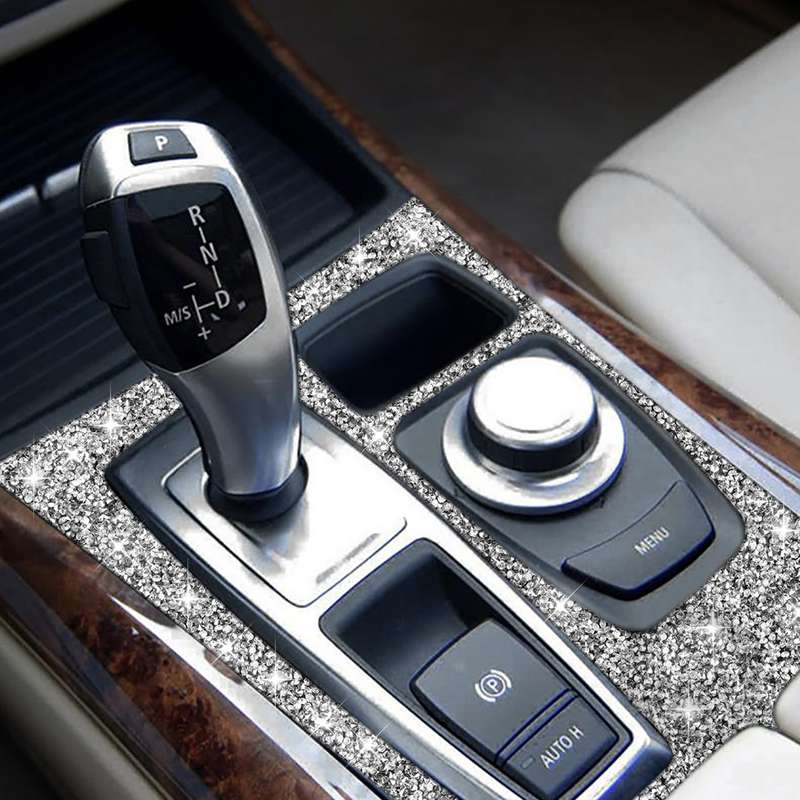 For BMW X5 E70 2008-2013 / X6 E71 2009-2014 Car Gear Panel Diamond Decoration Sticker, Low Configura