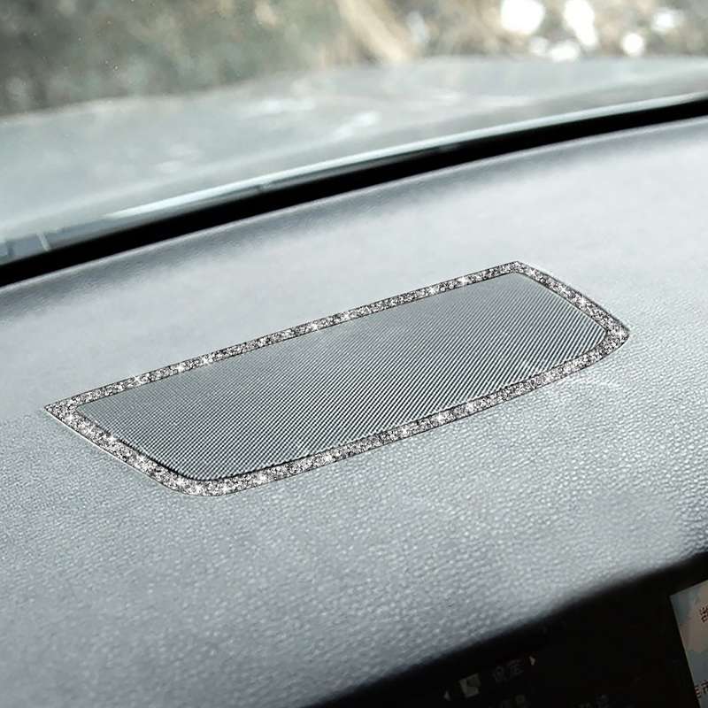 For BMW X5 E70 / X6 E71 2008-2013 Car Dashboard Horn Frame Diamond Decoration Sticker, Left and Righ