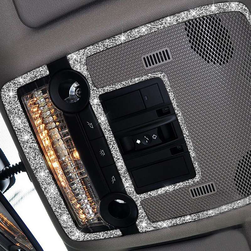 For BMW X5 E70 / X6 E71 2008-2013 2pcs Car Reading Light Diamond Decoration Sticker, Left and Right