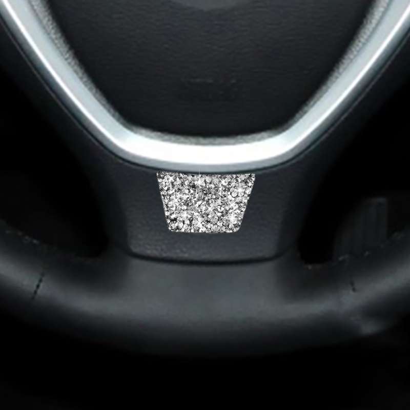 For BMW X5 E70 / X6 E71 2008-2013 Car Steering Wheel Diamond Decoration Sticker, Left and Right Driv