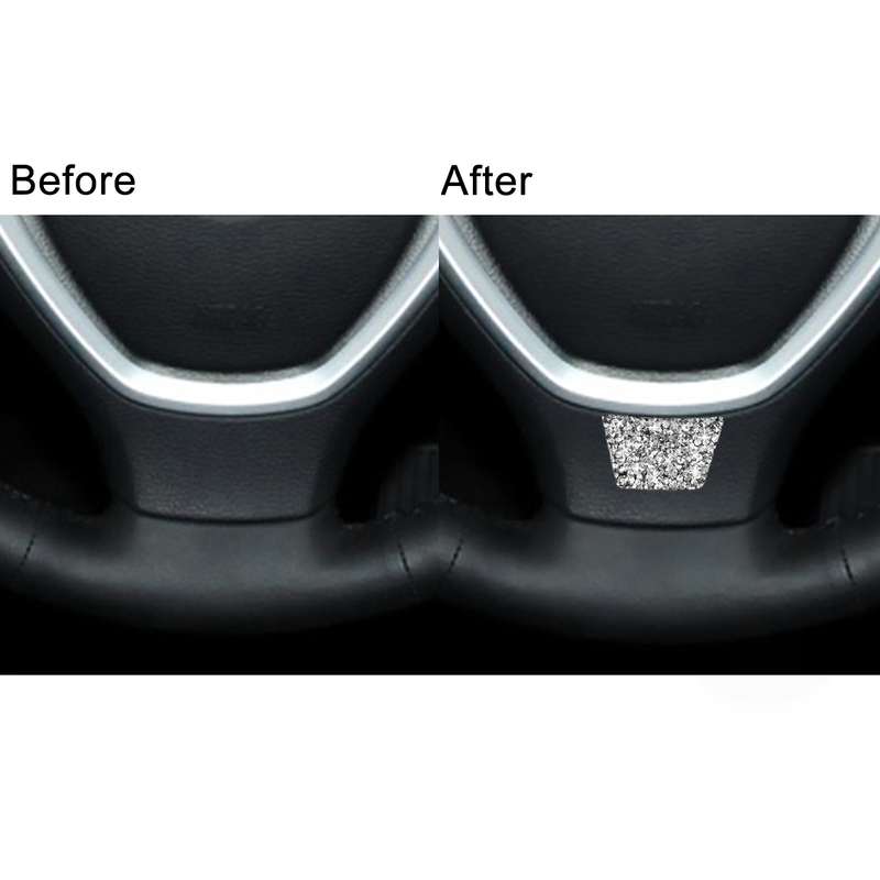 For BMW X5 E70 / X6 E71 2008-2013 Car Steering Wheel Diamond Decoration Sticker, Left and Right Driv