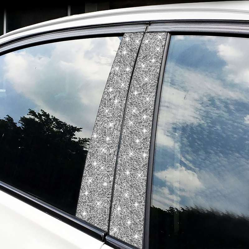For BMW X5 E70 2008-2013 8pcs Car B-Pillar Diamond Decoration Sticker, Left and Right Drive