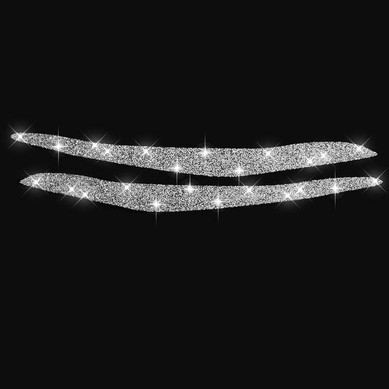 For BMW X5 E70 2010-2012 Car Light Eyebrow Diamond Decoration Sticker, Left and Right Drive