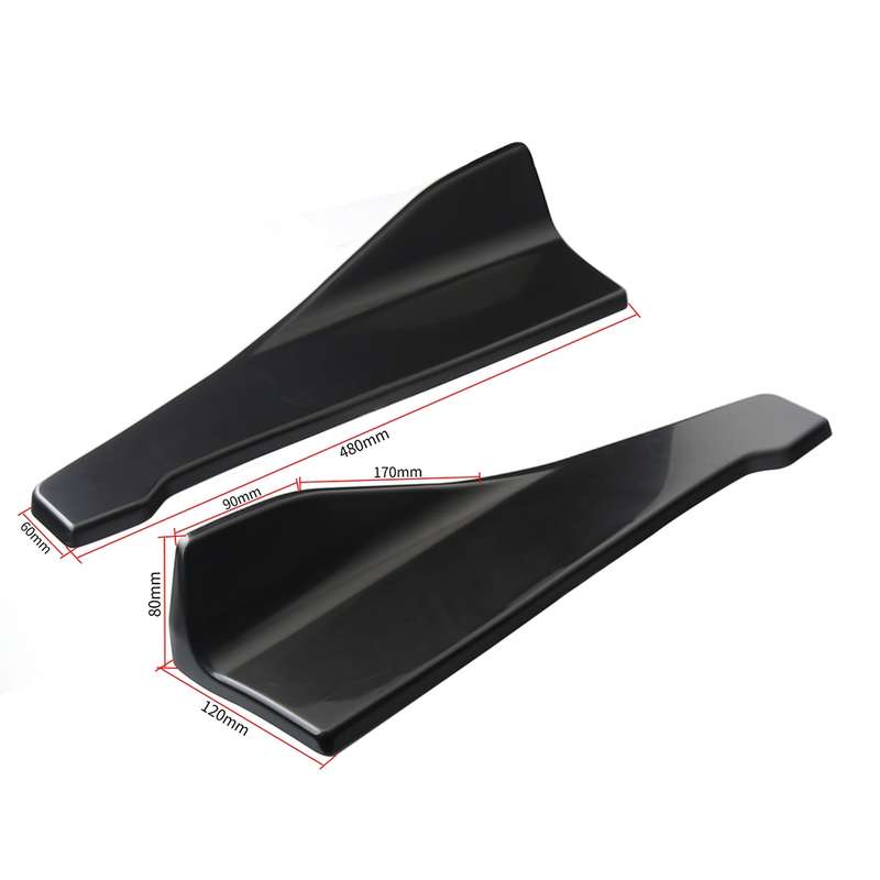 Car Universal Rear Corner Protection Plate Car Modified 48cm Rear Shovel(Black)