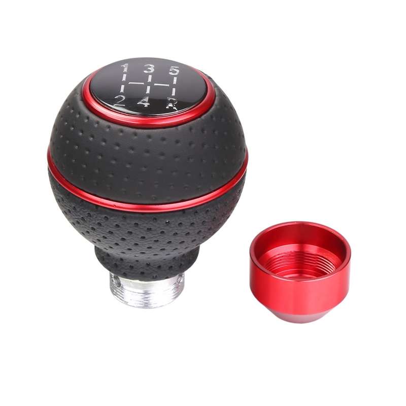 Universal Car Manual Gear Shift Lever 5-speed Shifter Knob(Red)