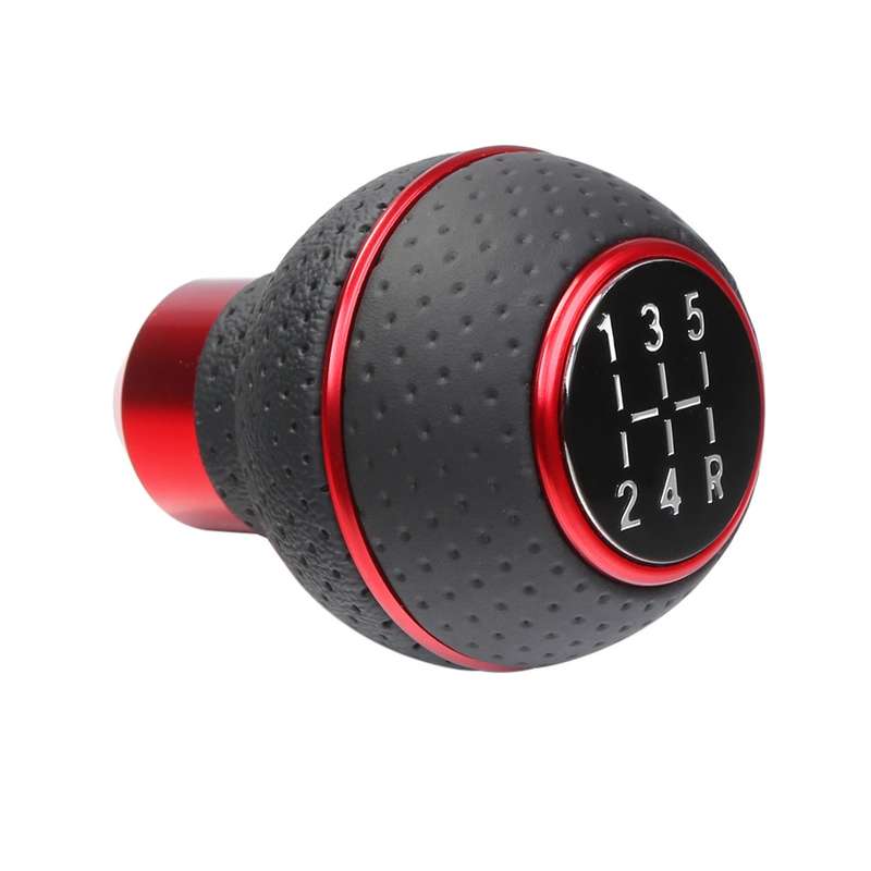 Universal Car Manual Gear Shift Lever 5-speed Shifter Knob(Red)