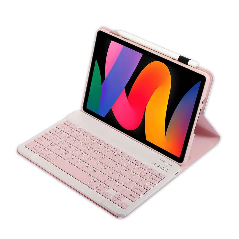 For Xiaomi Redmi Pad SE 11 inch A0N9 Lambskin Texture Ultra-thin Detachable Bluetooth Keyboard Leath