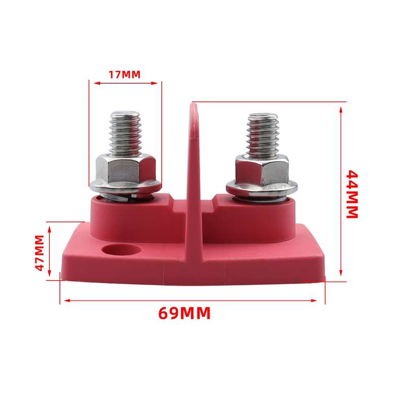 CP-4294 Dual Power M8 Binding Post Cable Connector(Red)