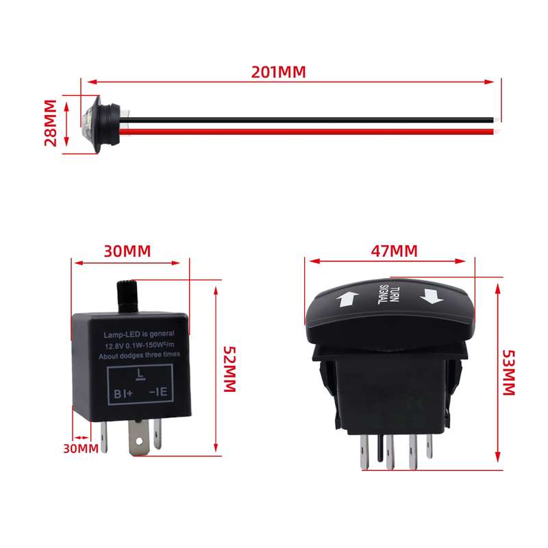 CP-4333 ATV UTV Turn Signal Light Horn Fuse Relay Kit