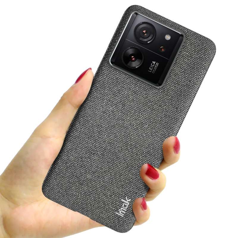For Xiaomi 13T 5G / 13T Pro 5G imak Ruiyi Series Cloth Texture PU + PC Phone Case(Dark Grey)