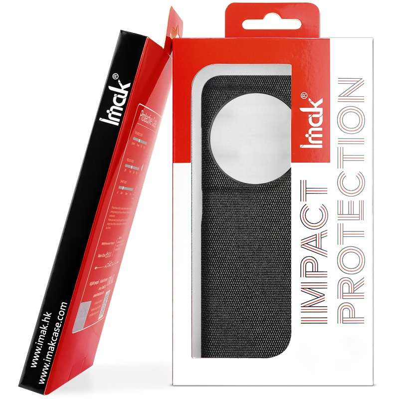 For Xiaomi 13T 5G / 13T Pro 5G imak Ruiyi Series Cloth Texture PU + PC Phone Case(Dark Grey)