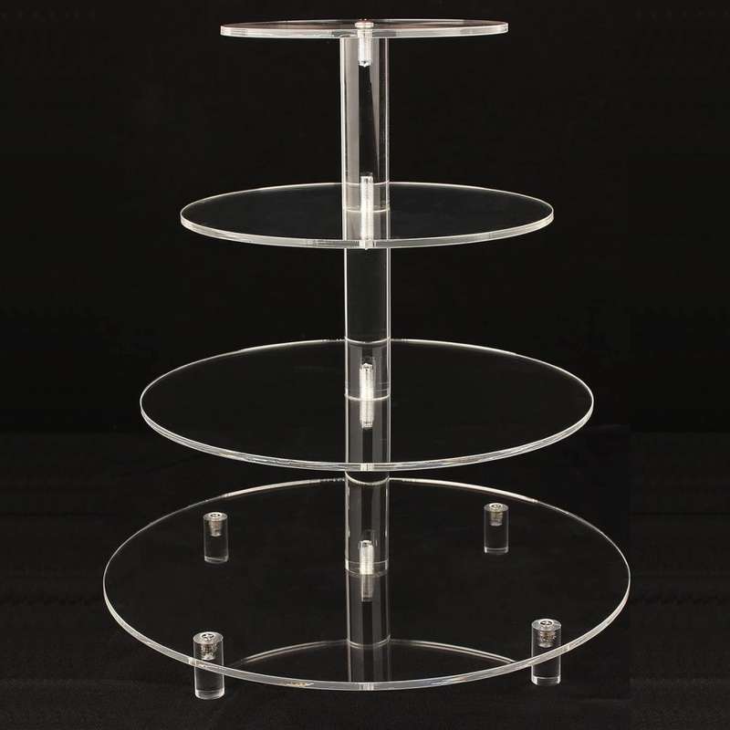 YX064 4 Tier Acrylic Circular Cupcake Stand
